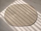 Deluxe oval Placemat lichtbruin