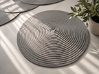 Deluxe rond - placemat grijs