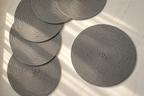 Deluxe rond - placemat grijs