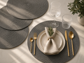 Deluxe rond - placemat grijs