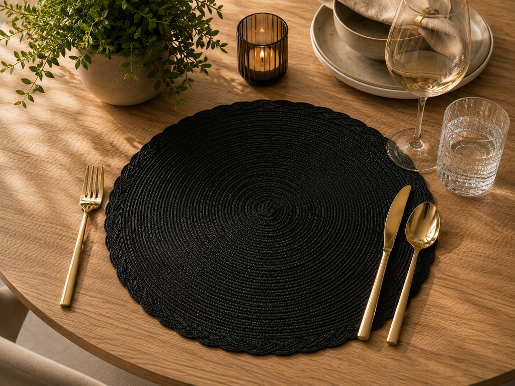Noir Elegance - Placemat zwart