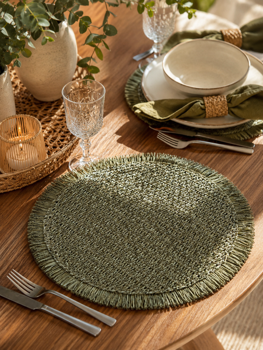 Olive Pearl - Placemat groen