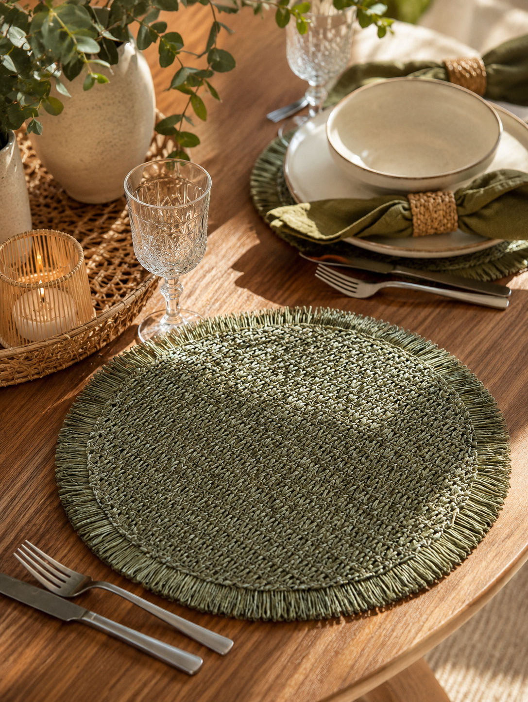 Olive Pearl - Placemat groen