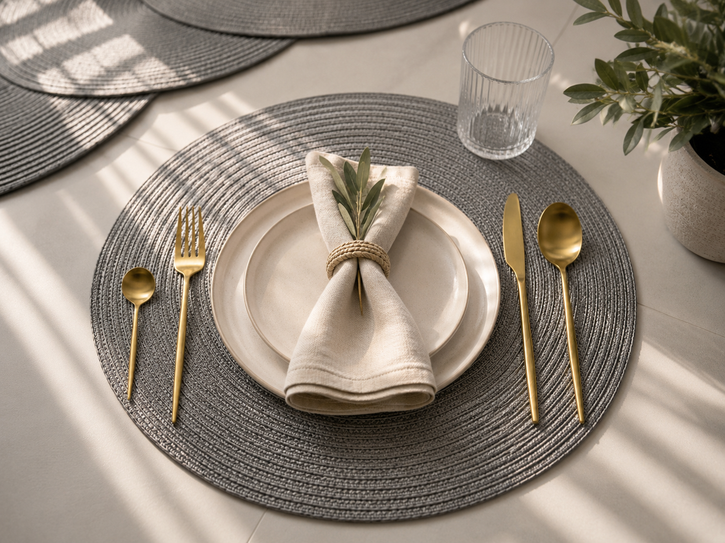 Boho natural placemat