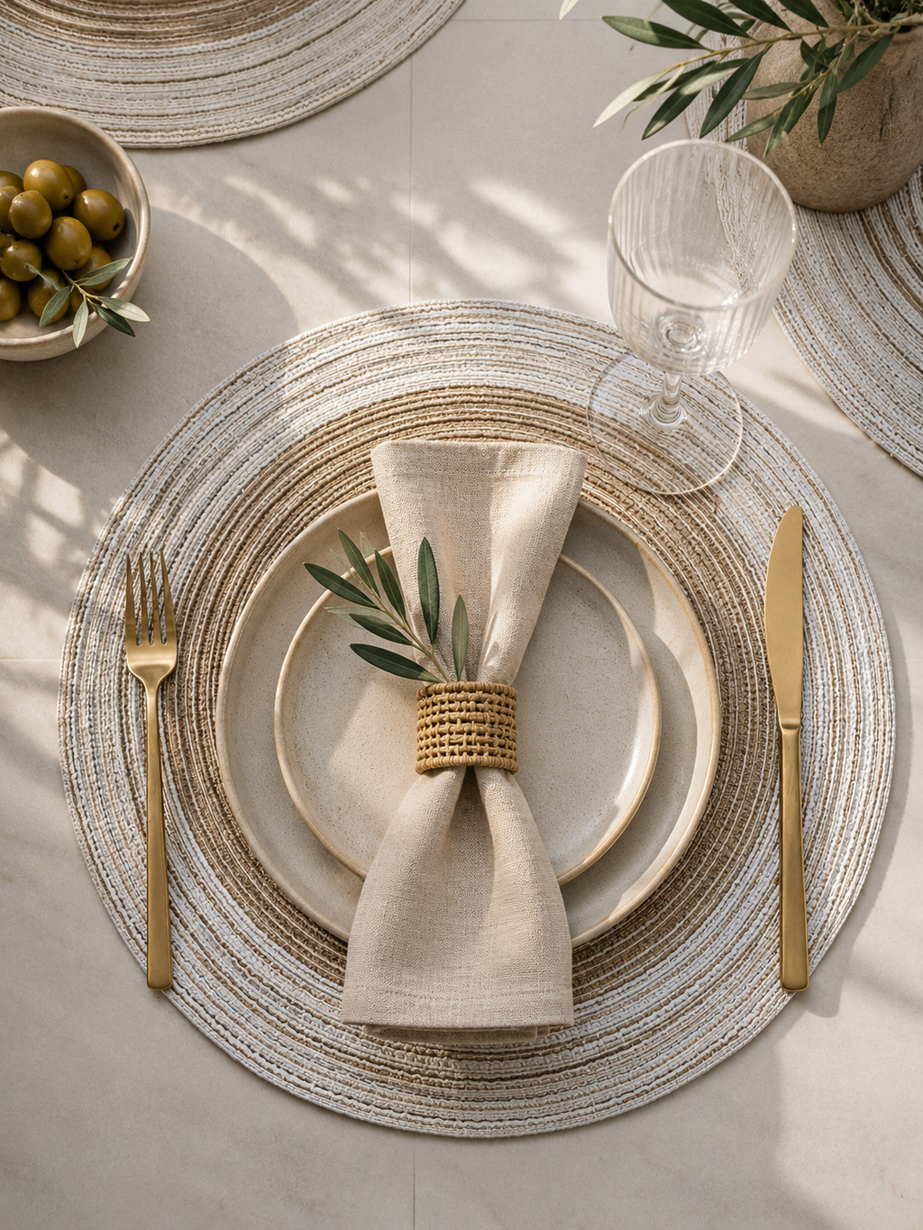 Amalfi Pearl - Placemat beige/bruin