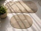 Deluxe oval Placemat lichtbruin